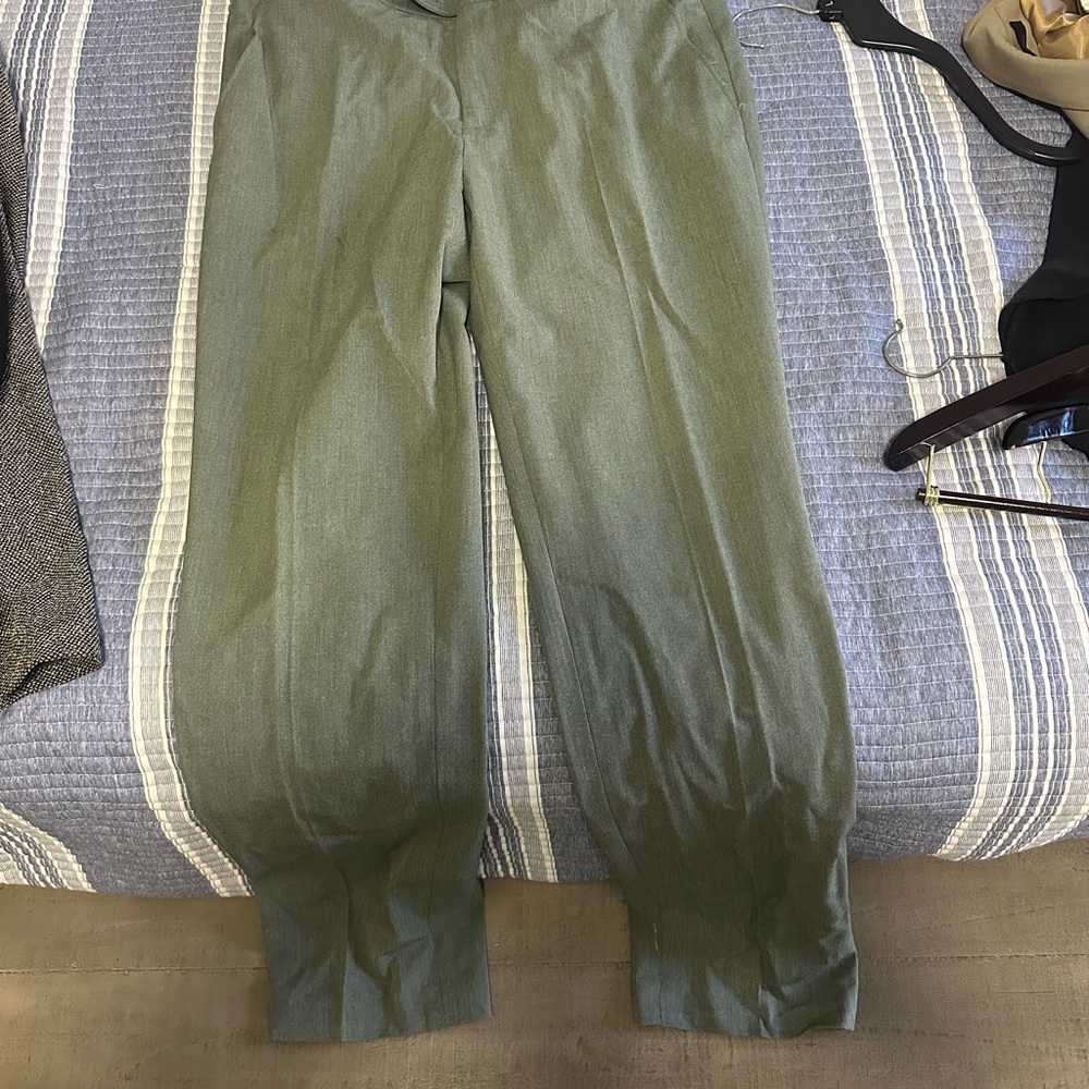 Egara Men's Olive Dress Pants